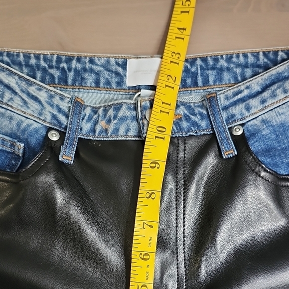 REVOLVE JONATHAN SIMKHAI STANDARD The River faux leather straight leg jeans - Picture 13 of 14